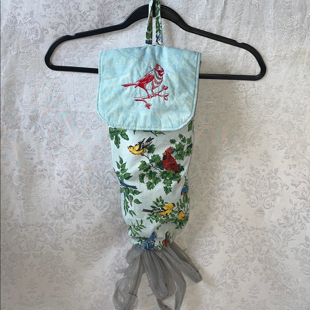 Bird Print Hanging plastic Bag Dispenser.